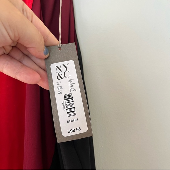 NWT New York and Company Eva Mendez Halter Maxi Formal Dress with Slit Medium - Picture 9 of 12